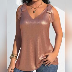 Rose Gold Sleeveless Top